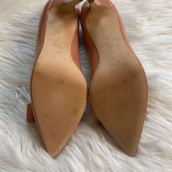 Ann Taylor Charlie Patent Bow Pump, Size 9, Blush Pink - Picture 13 of 15